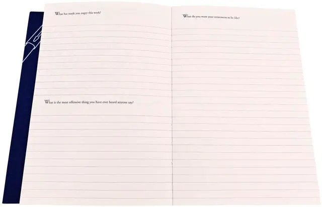 Alt view image 5 of 5 - Piccadilly 300 Writing Prompts Journal, Navy Card Stock Cover, 204 Pages