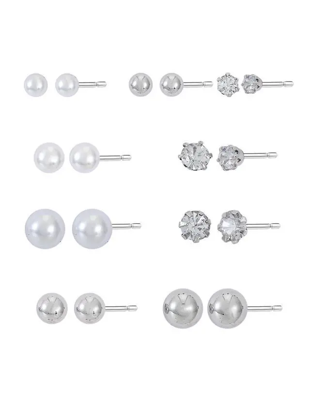 Alt view image 5 of 5 - Time And Tru Eb Essentials Multi Ear 9-on Silv Pearl Ear