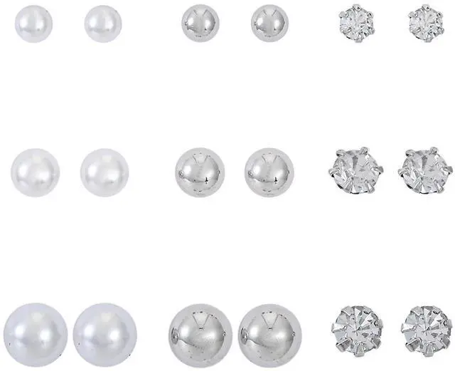Main image of Time And Tru Eb Essentials Multi Ear 9-on Silv Pearl Ear