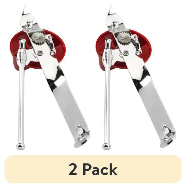 Alt view image 2 of 7 - (2 pack) GoodCook 3-in-1 Chrome Plated Manual Can Opener with Stainless Steel Finish