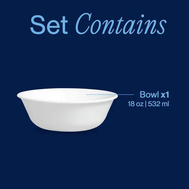 Alt view image 4 of 6 - (2 pack) Corelle Winter Frost White 18 oz Soup Bowl