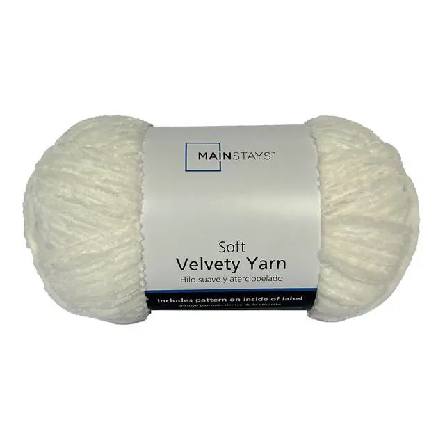 Alt view image 5 of 6 - Mainstays Soft Velvety Yarn, 315 yd, White, 100% Polyester