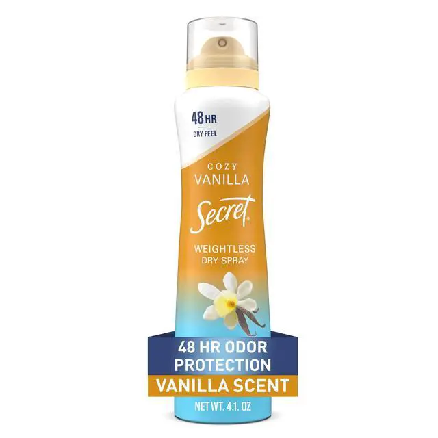 Alt view image 2 of 6 - Secret Dry Spray Antiperspirant Deodorant, Vanilla and Argan Oil, 4.1 oz