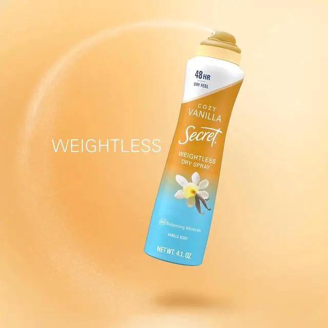 Alt view image 4 of 6 - Secret Dry Spray Antiperspirant Deodorant, Vanilla and Argan Oil, 4.1 oz