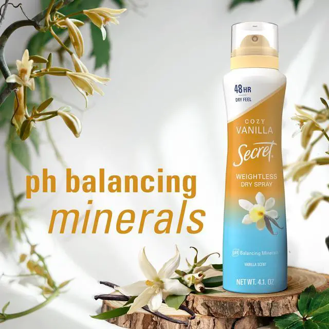 Alt view image 5 of 6 - Secret Dry Spray Antiperspirant Deodorant, Vanilla and Argan Oil, 4.1 oz