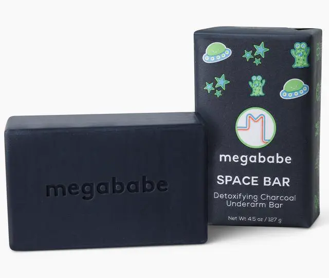 Alt view image 2 of 5 - Megababe Space Bar Underarm Bar Soap with Detoxifying Charcoal for Odor Control, 3.5 oz
