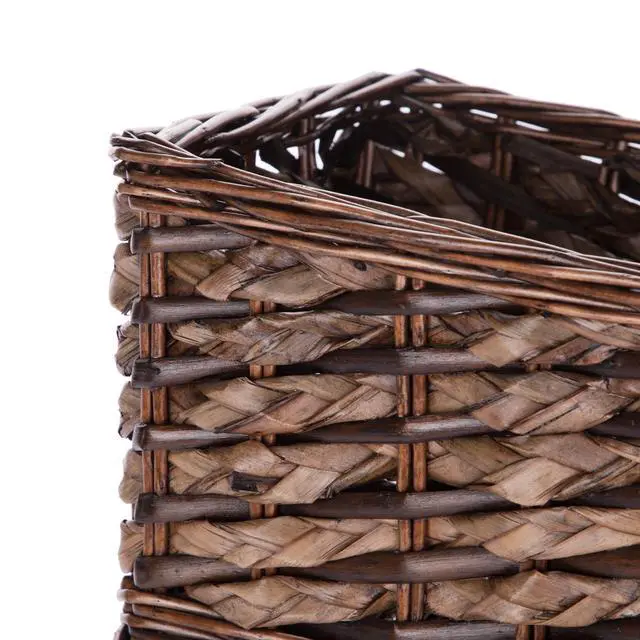 Alt view image 5 of 7 - Mainstays Brown Rectangle Willow & Rush Basket