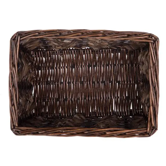 Alt view image 2 of 7 - Mainstays Brown Rectangle Willow & Rush Basket