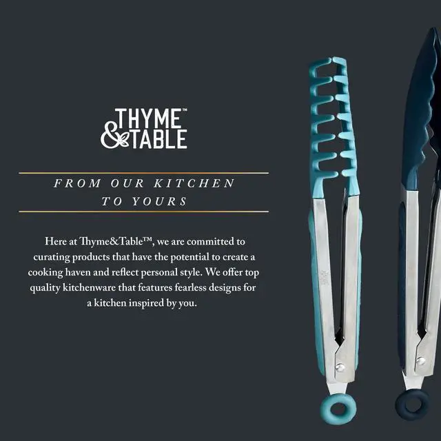 Alt view image 2 of 6 - Thyme & Table Heat Resistant Silicone Locking Tongs (3 Count)