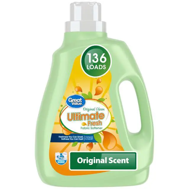 Alt view image 5 of 7 - Great Value Ultimate Fresh Fabric Softener, Original Clean, 100 fl oz, 136 Loads, Compare to Gain®