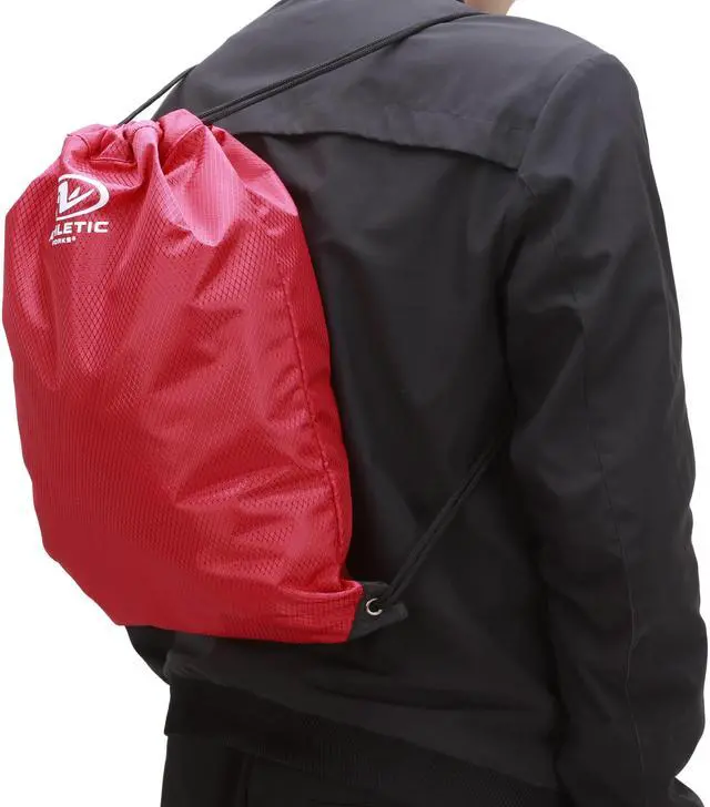 Main image of Athletic Works Unisex 11L Adult Fitness Gym Cinch Sack Backpack, Red