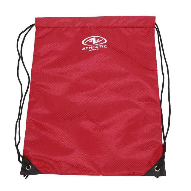 Alt view image 4 of 6 - Athletic Works Unisex 11L Adult Fitness Gym Cinch Sack Backpack, Red