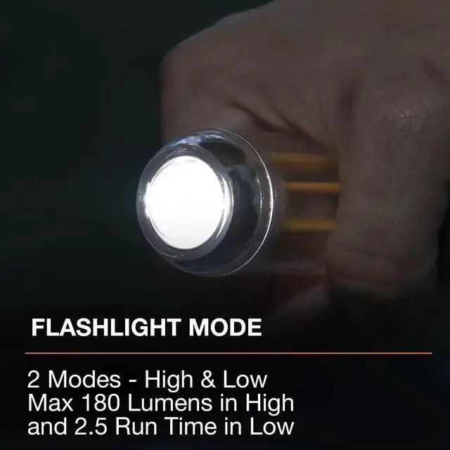Alt view image 6 of 6 - Ozark Trail 250-Lumen Rechargeable Electric Camping Lantern, Mini Filament Lantern and Flashlight
