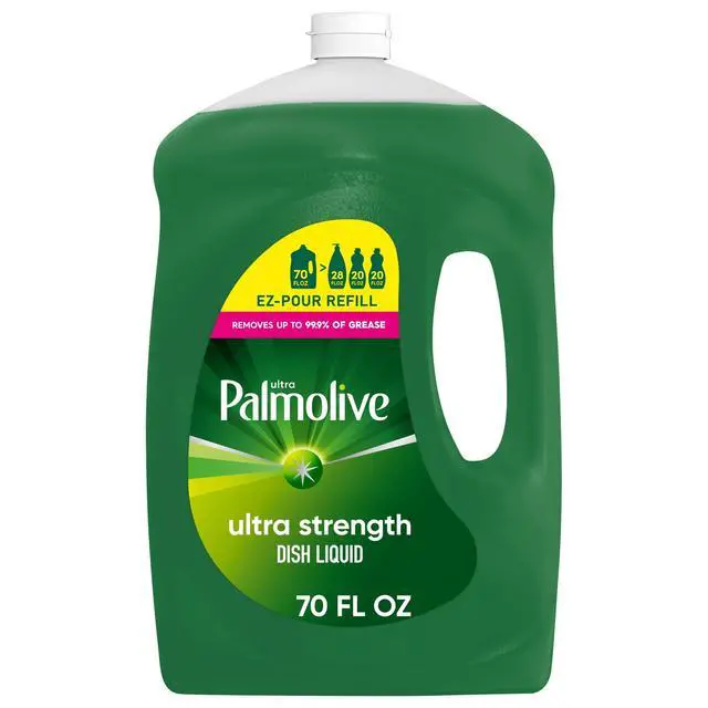 Alt view image 5 of 7 - Palmolive Ultra Strength Liquid Dish Soap, Grease Cutting, 70 fl oz EZ-Pour Refill Bottle