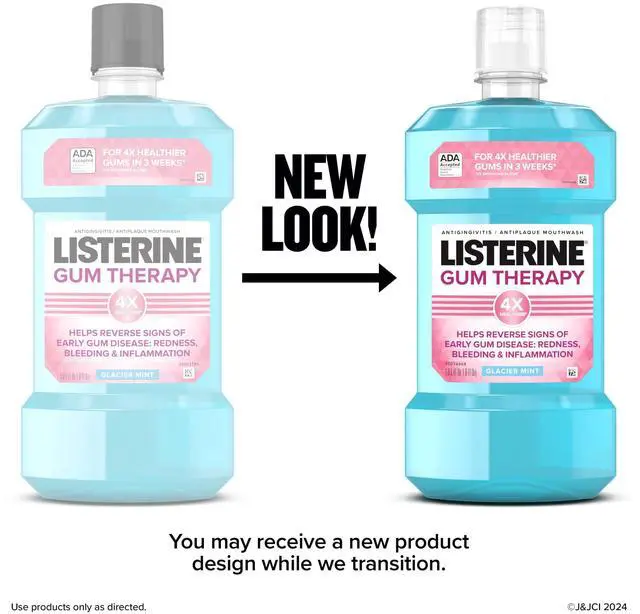 Main image of Listerine Gum Therapy Anti-Gingivitis Mouthwash Oral Care, Glacier Mint, 1 L