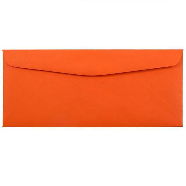 Alt view image 2 of 3 - JAM Paper No. 10 Window Envelopes, 4 1/8 x 9 1/2, Orange, 25/Pack