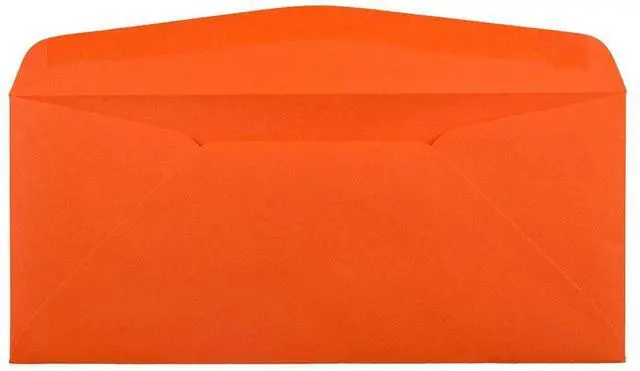 Main image of JAM Paper No. 10 Window Envelopes, 4 1/8 x 9 1/2, Orange, 25/Pack