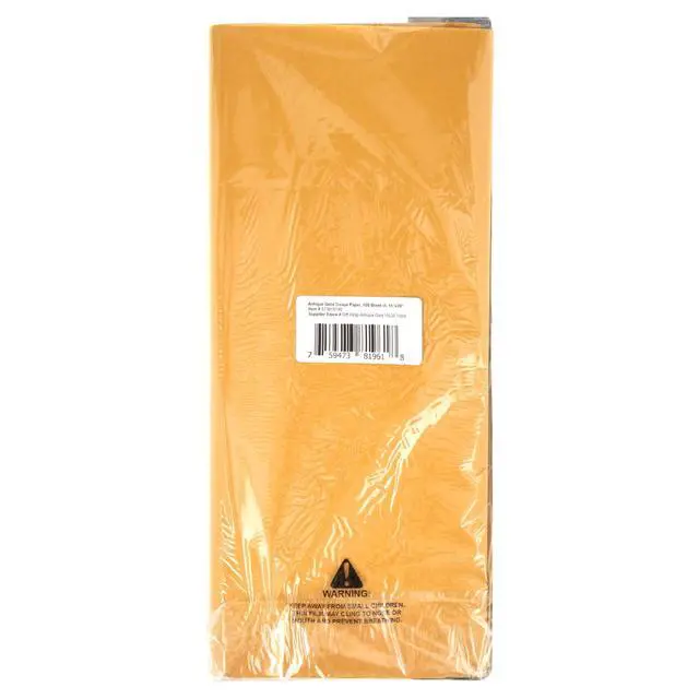 Alt view image 2 of 7 - Flexicore Packaging Antique Gold Gift Wrap Tissue Paper, 15"x20", 100 ct