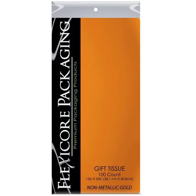 Alt view image 3 of 7 - Flexicore Packaging Antique Gold Gift Wrap Tissue Paper, 15"x20", 100 ct