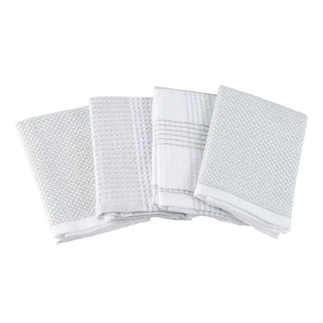 Alt view image 3 of 5 - Better Homes & Gardens 4 Pack Oversized Dishcloth Set, Soft Silver
