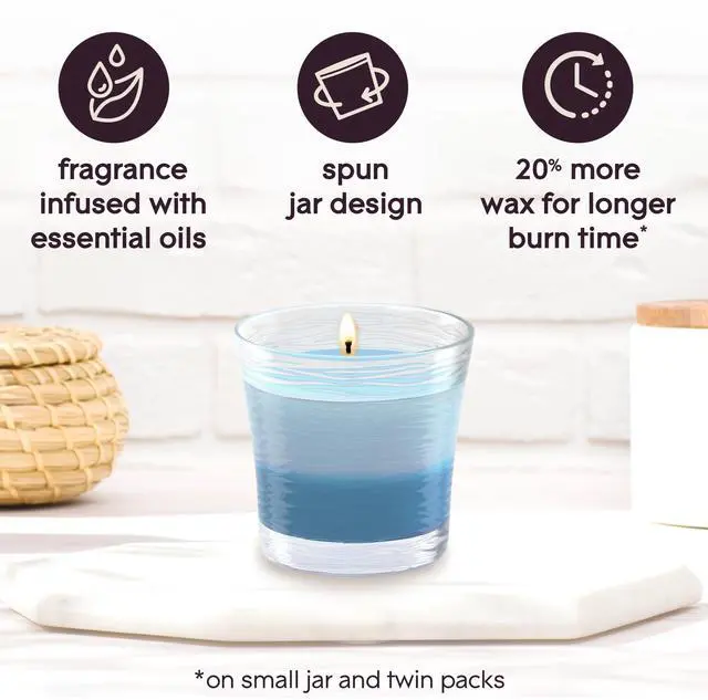 Main image of Glade 2in1 Single Wick Candles, Moonlit Walk + Wandering Stream, 8.16 oz, 2 Count