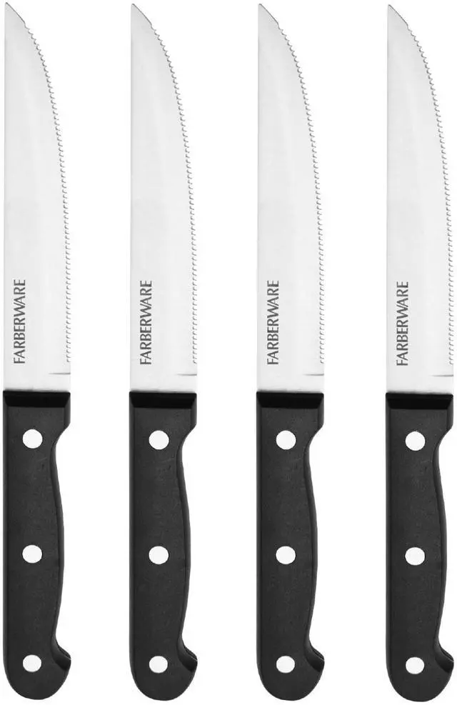 Main image of Farberware Never Needs Sharpening 4-piece 4.5-inch Steak Knife Set