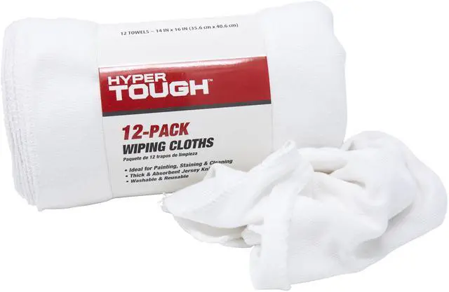 Alt view image 6 of 7 - Hyper Tough Natural Jersey Knit Multi-Purpose Wiping Cloths, 14" x 16", 12 Pack