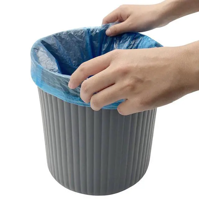 Alt view image 3 of 5 - Mainstays 1.64 Gallon Plastic Ribbed Trash Can, Grey