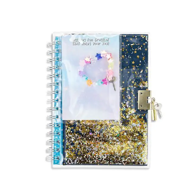 Alt view image 4 of 5 - Pen+Gear Brand Gold Star Shaker Locking Journal For Children, 6.6" x 8.3" , 160 Ruled Pages