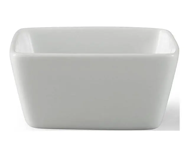 Alt view image 2 of 6 - (4 pack) Better Homes & Gardens White Porcelain Square Dipped Bowl