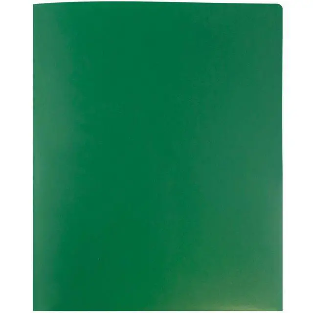 Alt view image 4 of 4 - JAM Paper Heavy Duty Plastic 2 Pocket School Folders, Green, 3/Pack