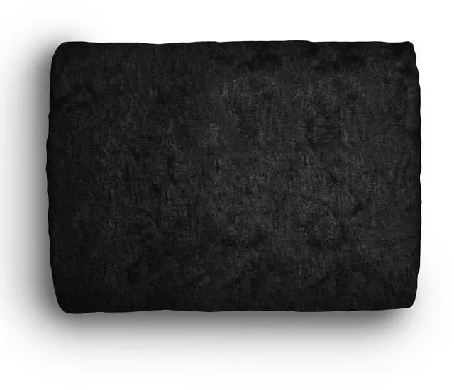 Main image of David Textiles 58" x 1.5 yd Polyester Crushed Panne Velvet Precut Fabric, Black