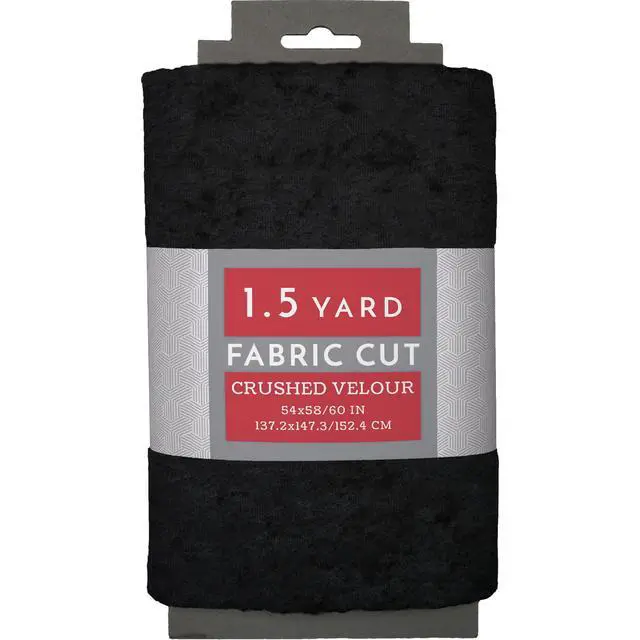 Alt view image 2 of 4 - David Textiles 58" x 1.5 yd Polyester Crushed Panne Velvet Precut Fabric, Black