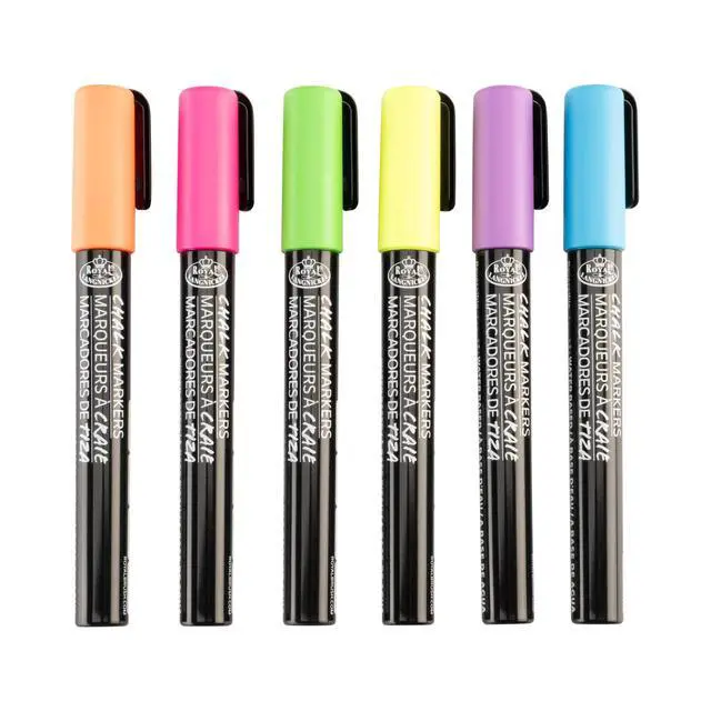 Alt view image 6 of 6 - Royal & Langnickel Chalk Marker, 2mm Tip, Neon Colors, 6 Pack