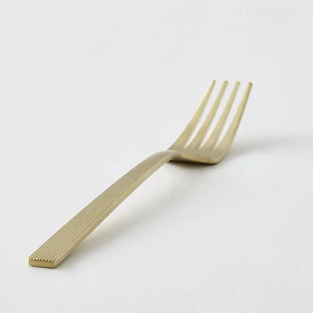 Main image of (4 pack) Better Homes & Gardens River Gold Stainless Steel Salad Fork