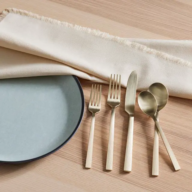 Alt view image 5 of 6 - (4 pack) Better Homes & Gardens River Gold Stainless Steel Salad Fork