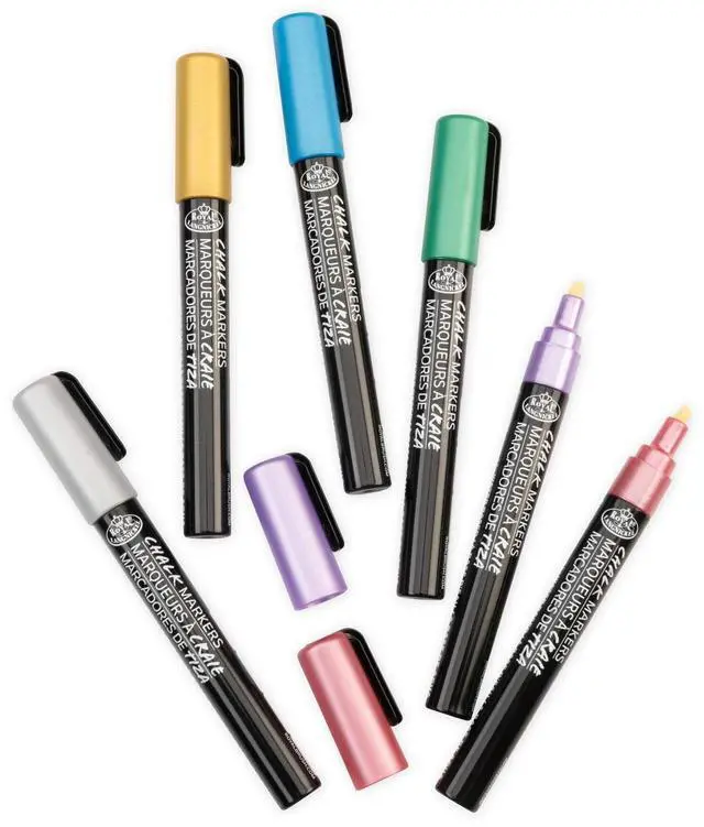 Main image of Royal & Langnickel Chalk Marker, 2.0mm Tips, Metallic Colors, 6 Pack