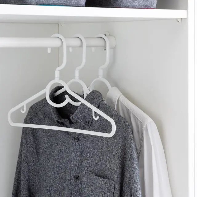 Alt view image 2 of 6 - Laundry 360 5 pack Swivel Neck Hangers in White
