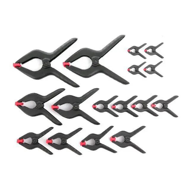 Alt view image 3 of 7 - Hyper Tough 16-Piece Assorted Spring Clamp Set TG60600C
