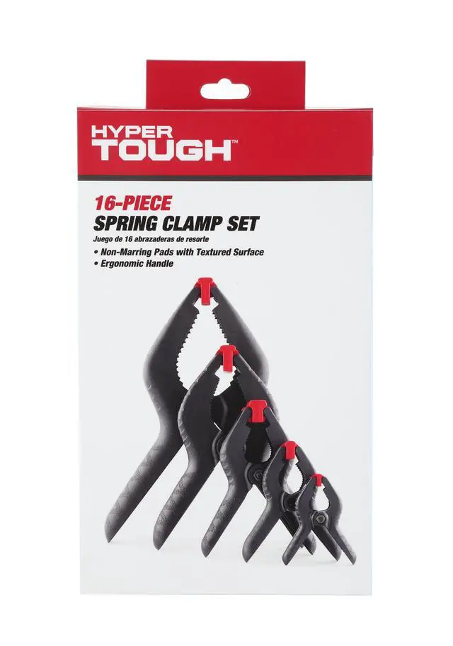 Alt view image 5 of 7 - Hyper Tough 16-Piece Assorted Spring Clamp Set TG60600C