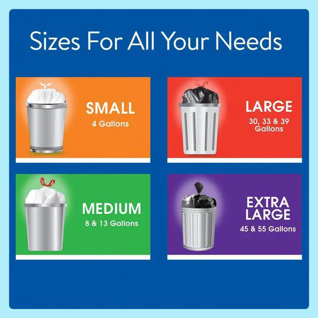 Alt view image 7 of 7 - Great Value Sustainable Strong Flex Tall Kitchen Trash Bags, 13 gal, 40 Count