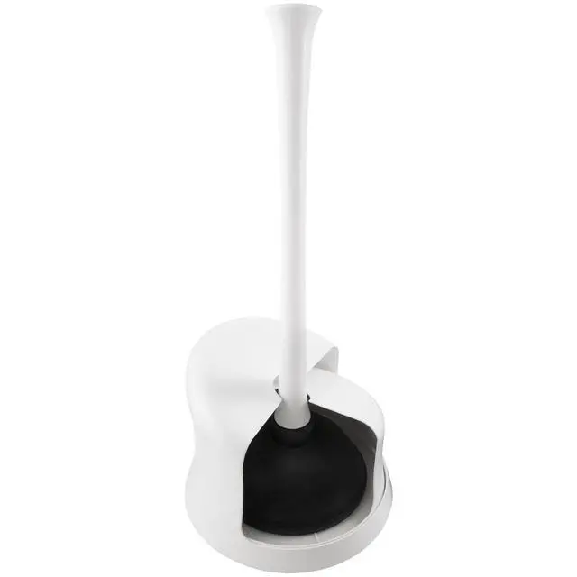 Alt view image 3 of 6 - Mainstays Twister Toilet Plunger with Storage Caddy, White