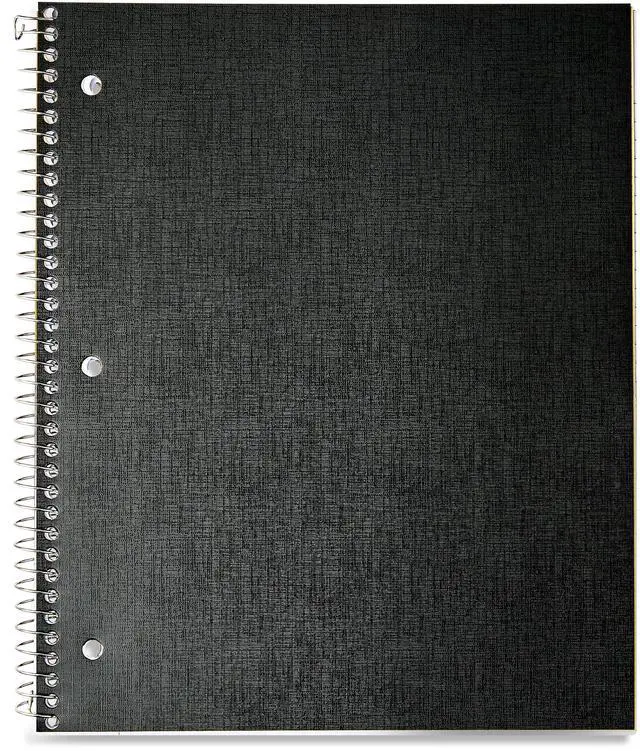 Main image of (3 pack) Pen+Gear College Ruled 1-Subject Poly Notebook, Black, 9" x 11", 100 Sheets