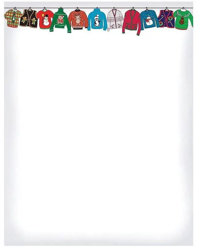 Main image of Great Papers! Holiday Stationery 8.5" x 11" Holiday Sweater 80 count (2015097)