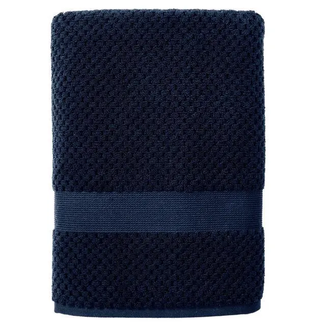 Alt view image 4 of 5 - Better Homes & Gardens Signature Soft Cotton Popcorn Textured Bath Towel, Blue Admiral