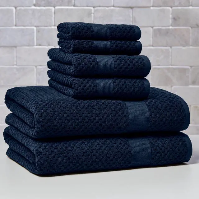 Alt view image 2 of 5 - Better Homes & Gardens Signature Soft Cotton Popcorn Textured Bath Towel, Blue Admiral