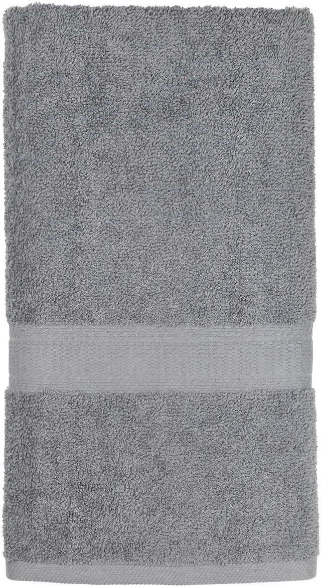 Alt view image 4 of 6 - (4 pack) Mainstays Basic Hand Towel, Soft 100% Cotton and highly absorbent Hand Towel, Grey