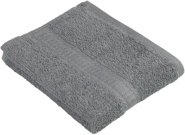 Alt view image 2 of 6 - (4 pack) Mainstays Basic Hand Towel, Soft 100% Cotton and highly absorbent Hand Towel, Grey