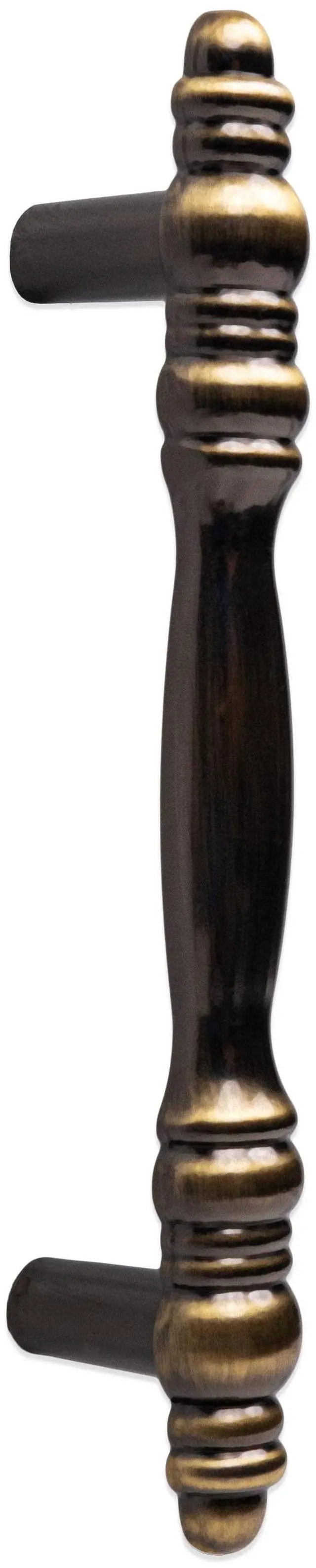 Main image of Mainstays 3" (76mm) Center-to-Center Traditional Cabinet Pull, Antique Brass, 2 Pack