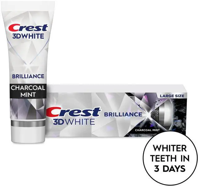 Alt view image 2 of 6 - Crest 3D White Brilliance Charcoal Teeth Whitening Toothpaste, 4.6 oz